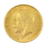 King George V 1914 gold half sovereign coin