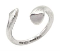 Silver devoted hearts ring by Regitze Overgaard for Georg Jensen