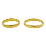 Two 22ct gold wedding bands