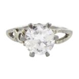 18ct white gold single stone round brilliant cut diamond ring diamond approx 1.10 carat