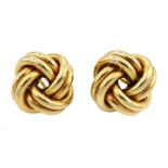 Pair of 9ct gold knot design earrings