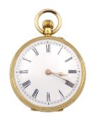 Early 20th century keyless cylinder fob watch