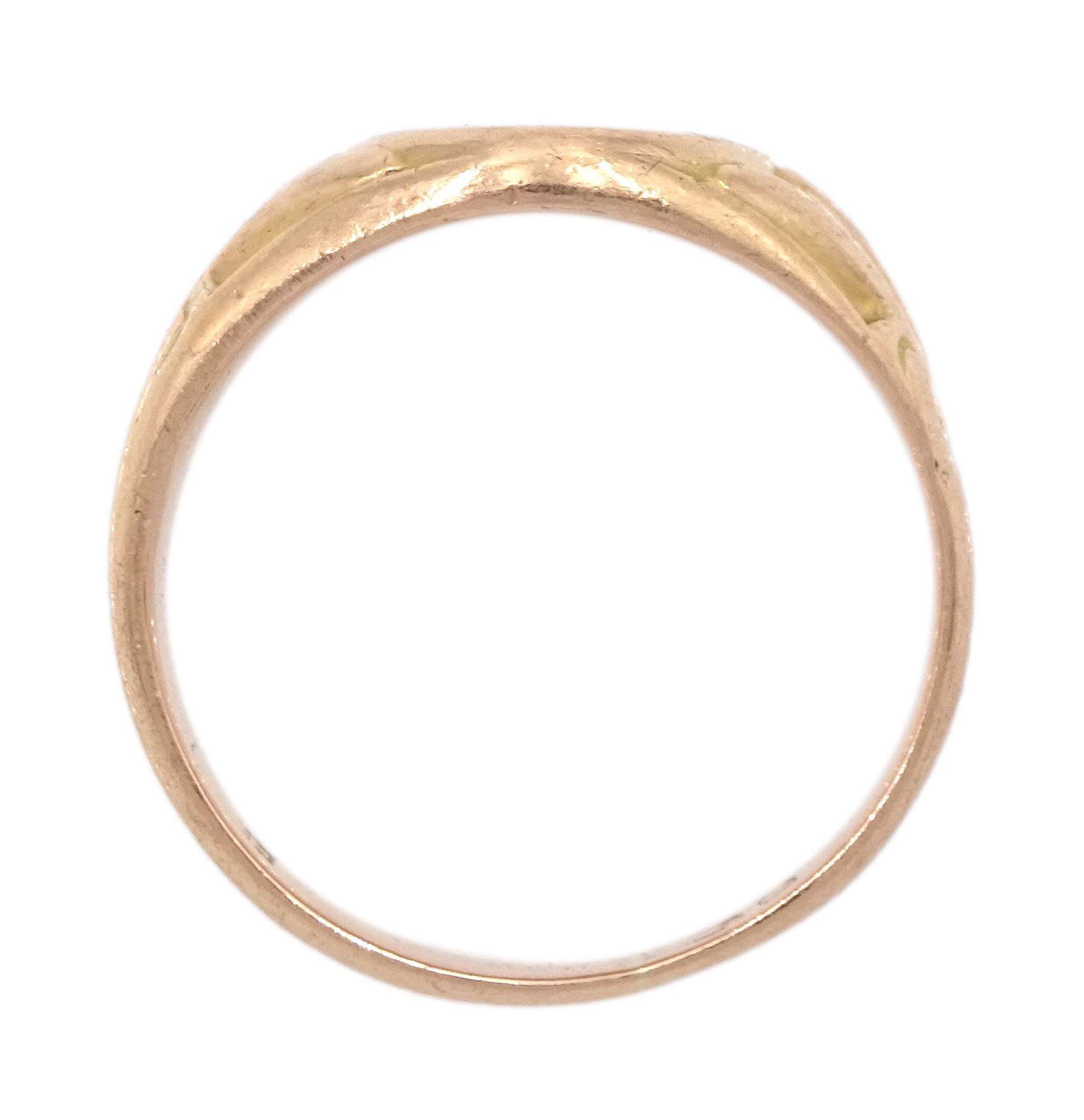 9ct rose gold signet ring - Image 4 of 4