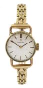 Omega 9ct gold ladies manual wind wristwatch