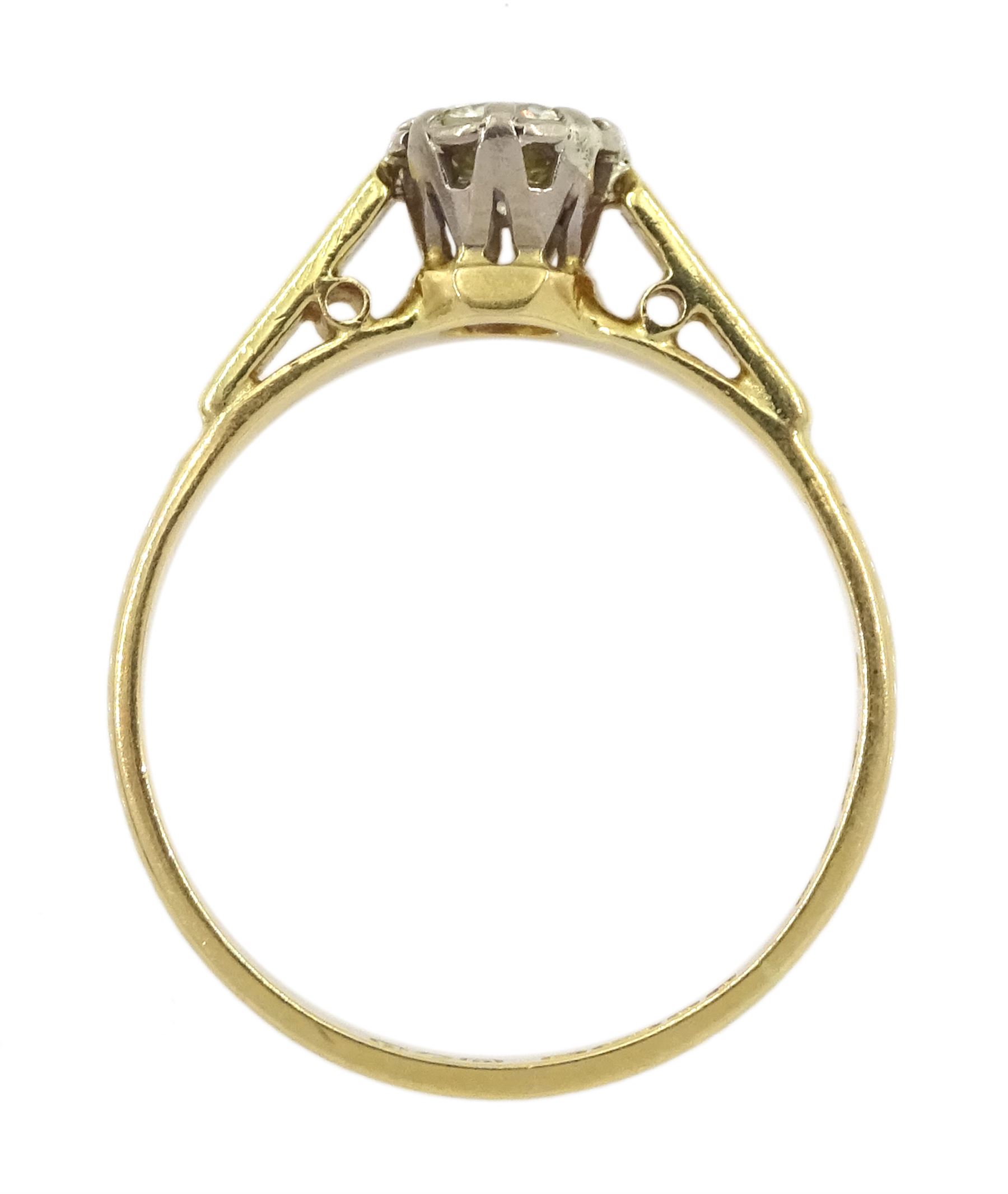 18ct gold single stone diamond ring - Image 4 of 4