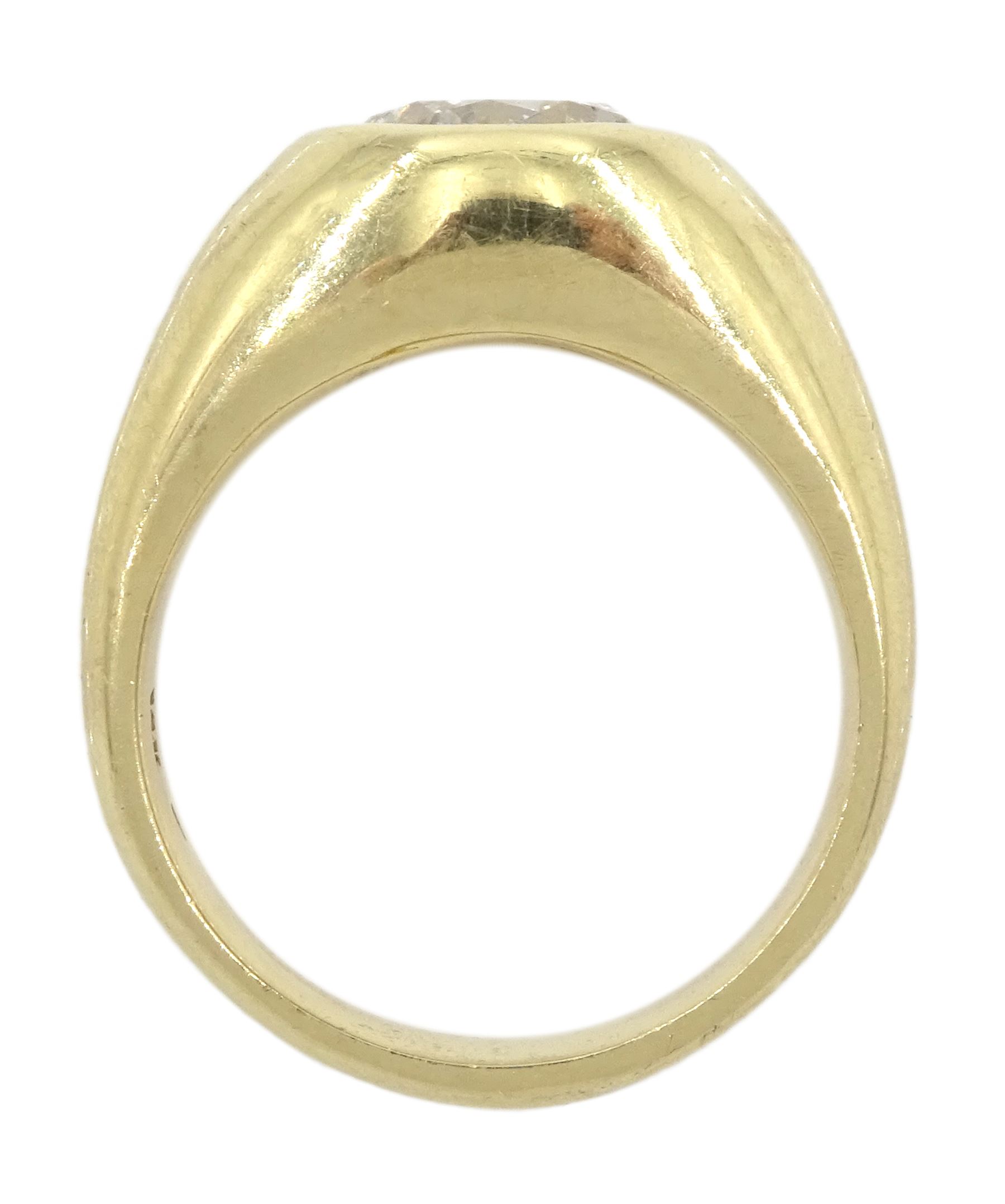 Gold single stone bezel set round brilliant cut diamond ring - Image 4 of 6