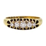 Edwardian 18ct gold five stone diamond ring