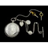 Victorian silver full hunter pocket watch by Grantham