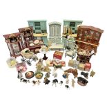 Collection of miniature dolls house furniture