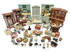 Collection of miniature dolls house furniture