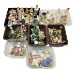 Collection of miniature composite dolls house figures