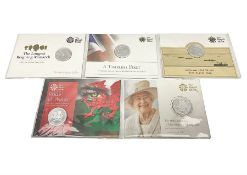 Five The Royal Mint United Kingdom fine silver twenty pound coins