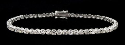 Silver and cubic zirconia tennis bracelet