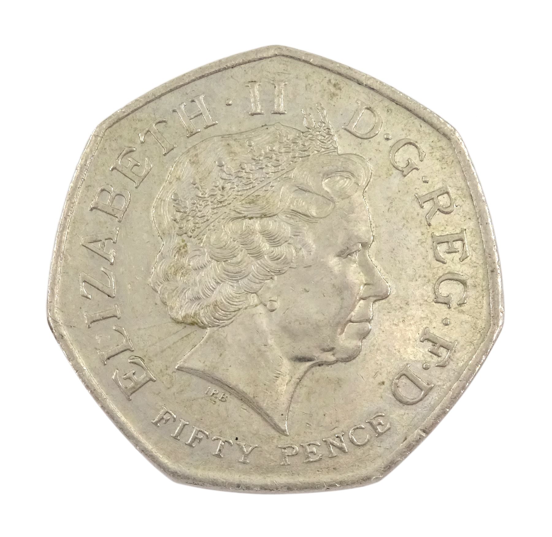 Queen Elizabeth II United Kingdom 2009 Kew Gardens fifty pence coin - Image 2 of 2
