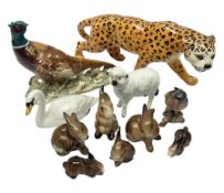 Group of Beswick figures to include leopard no 1082