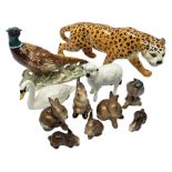 Group of Beswick figures to include leopard no 1082