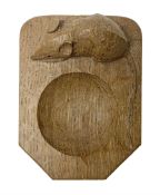 Mouseman oak pin tray