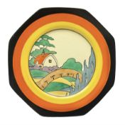 Clarice Cliff Bizarre for Newport Pottery Orange Roof Cottage pattern plate