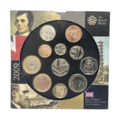 The Royal Mint United Kingdom 2009 brilliant uncirculated coin collection