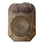 Mouseman oak ashtray