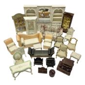 Collection of miniature dolls house furniture