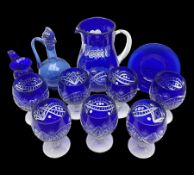 Bristol blue glass jug