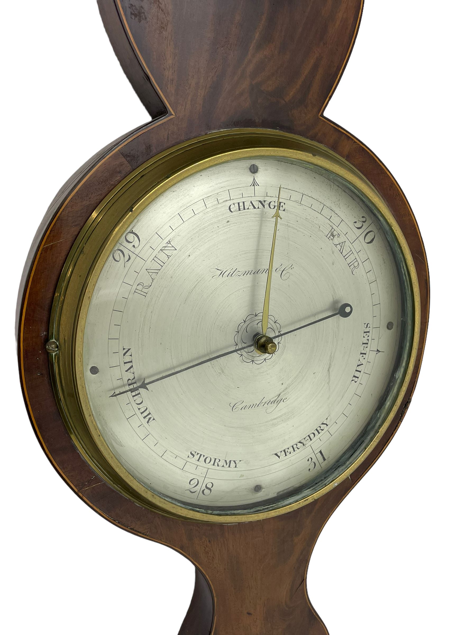 Hitzman & Co of Cambridge - Early 19th century mahogany mercury wheel barometer c1830 - Image 4 of 7