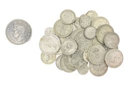Approximately 270 grams of Great British pre 1947 silver coins