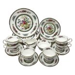 Paragon Tree of Kashmir part tea and dinnerwares service for six