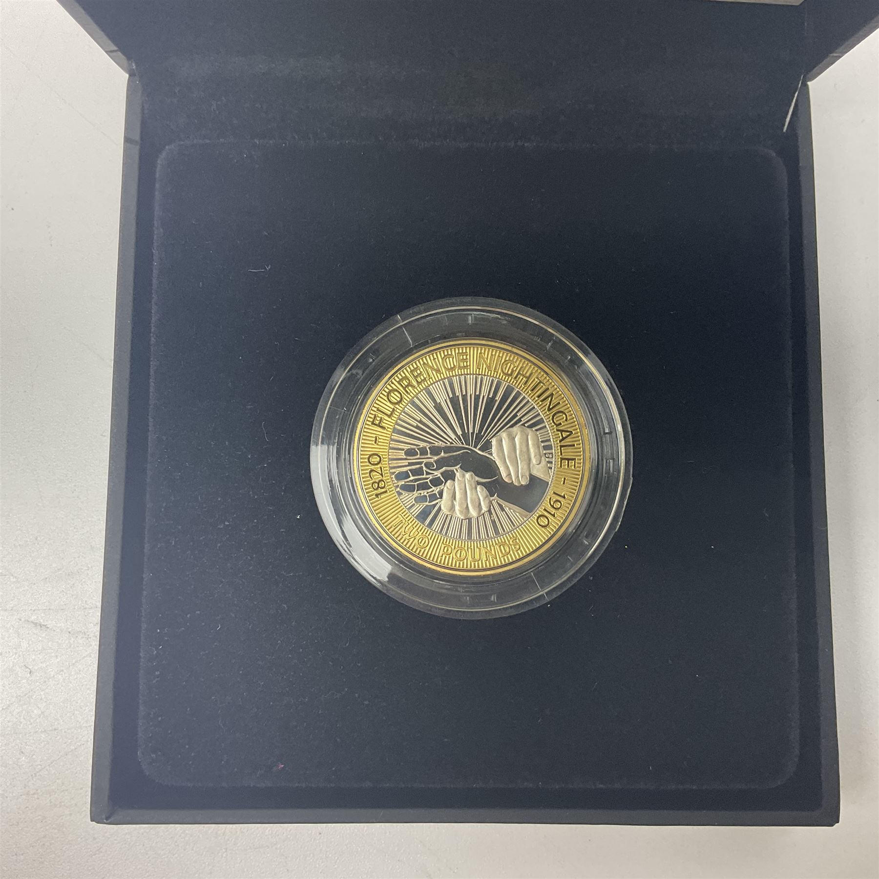 The Royal Mint United Kingdom 2010 ''Florence Nightingale' silver proof piedfort two pound coin - Image 3 of 7