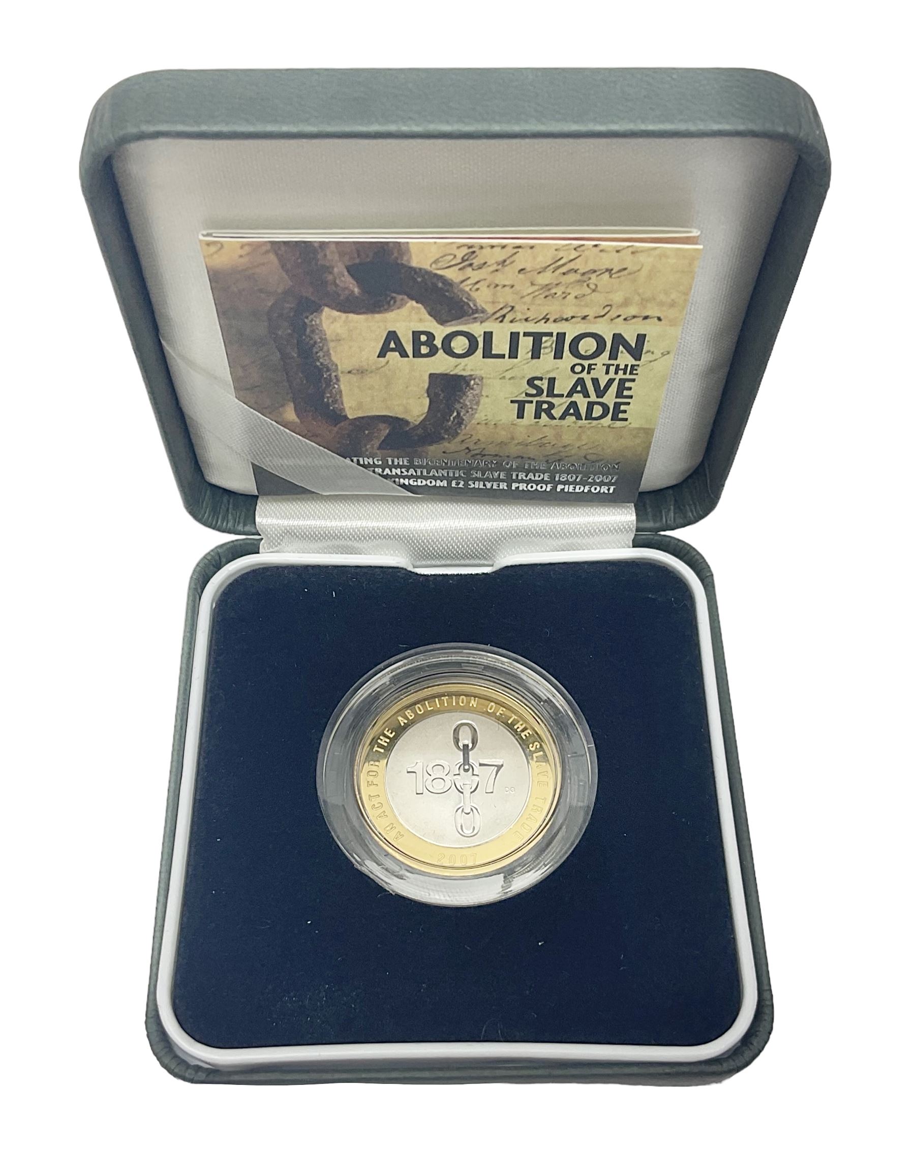The Royal Mint United Kingdom 2007 'Abolition of the Slave Trade' silver proof piedfort two pound co