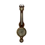 Late 19th century mahogany mercury barometer by Ciceri & Pine Edinburgh - with a swans neck pedim