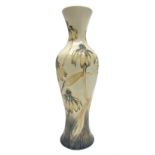 Moorcroft Cornflower pattern vase with fluted rim