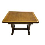 Oak rectangular extending dining table