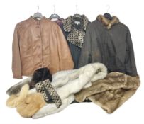 Collection of ladies vintage coats and hats