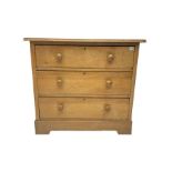 Traditional rustic pine chest fitted with three drawers