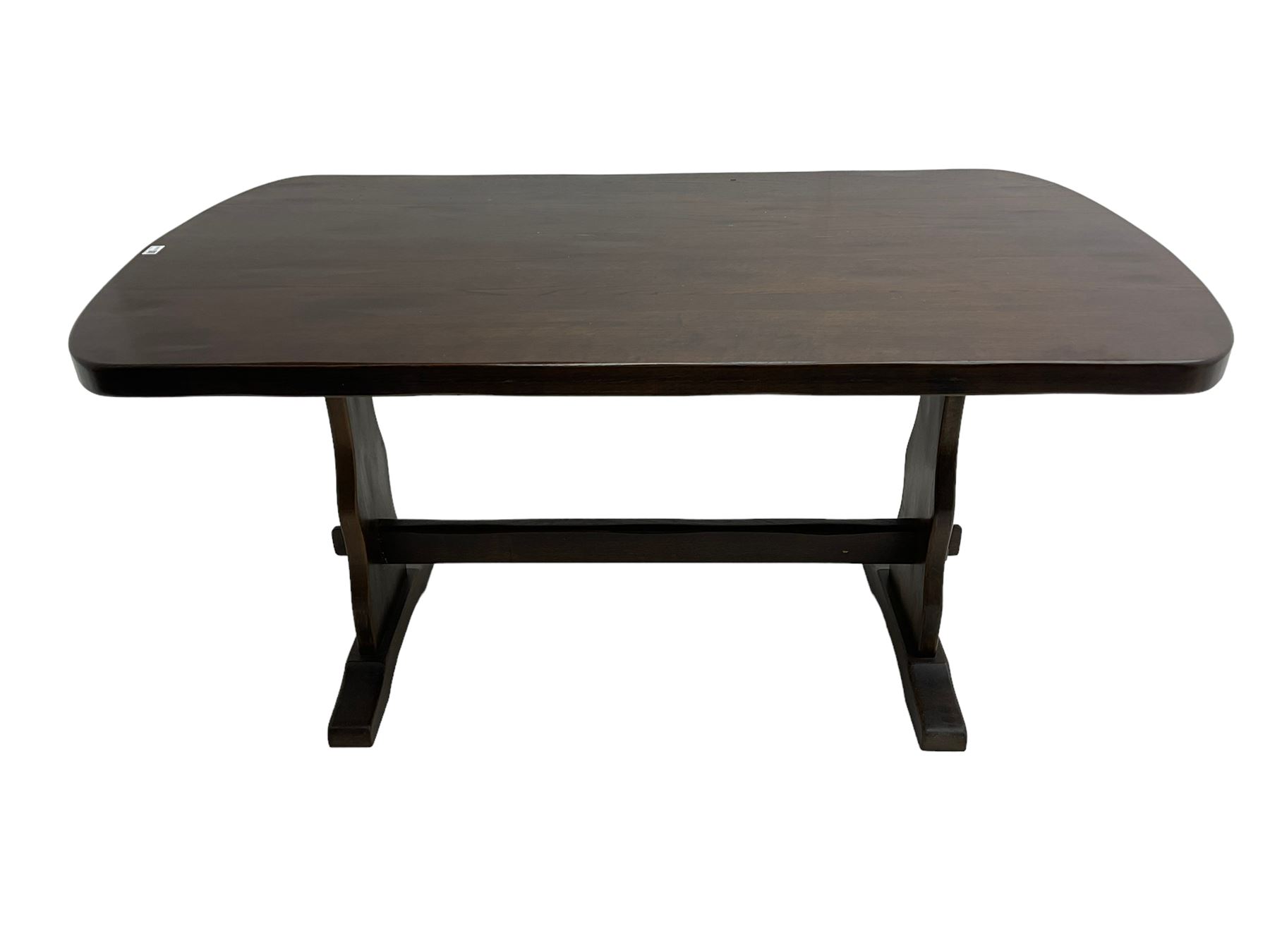 Solid oak dining table - Image 2 of 4