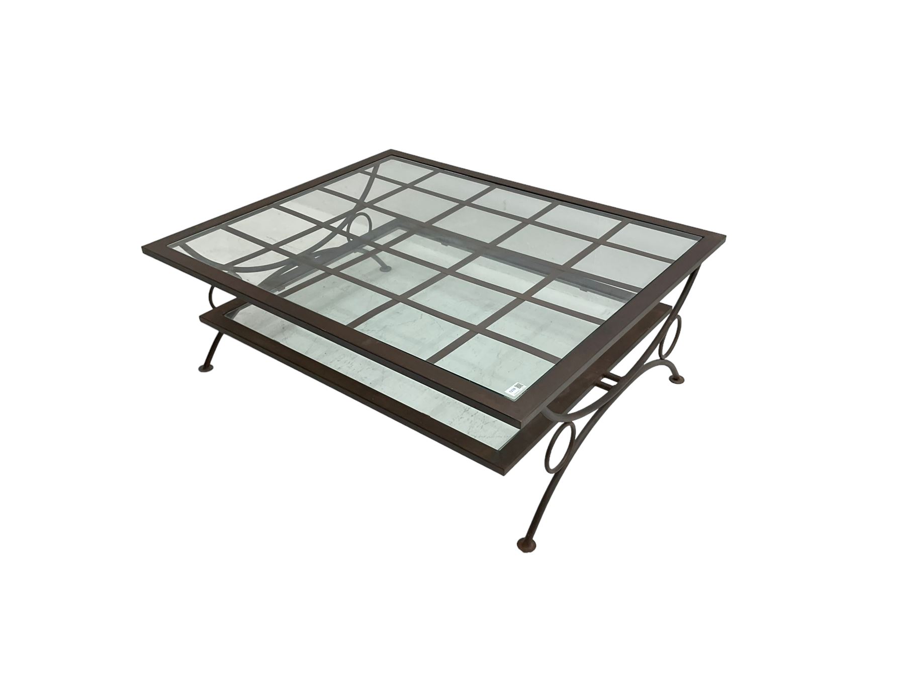 Wrought metal coffee table - Image 4 of 6