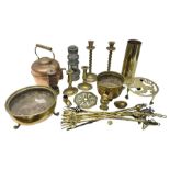 Collection of brassware