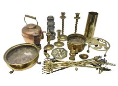 Collection of brassware