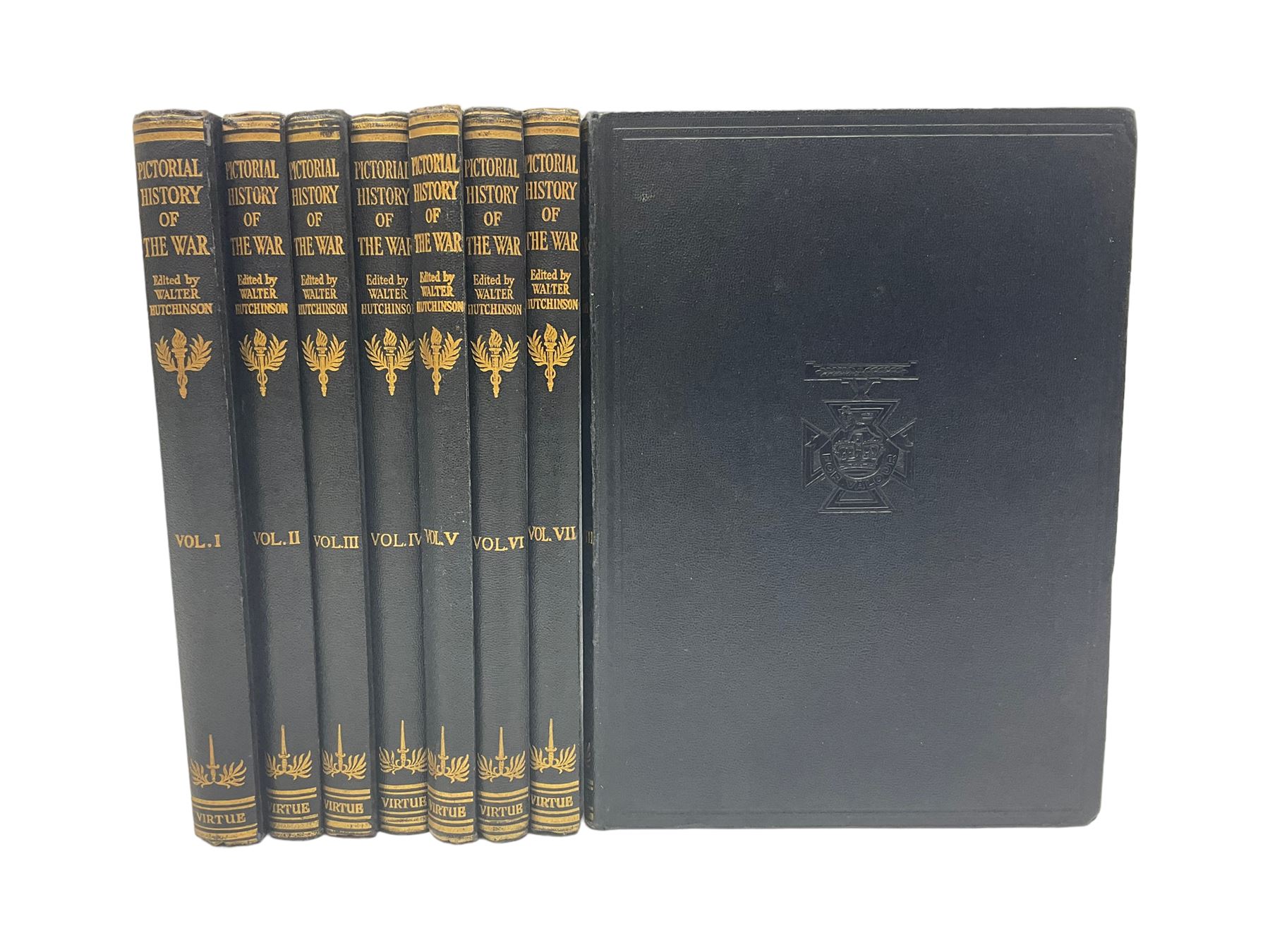 Eight volumes of Pictorial History of War edited by Walter Hutchinson