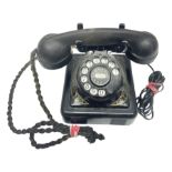 Belgique Bell Telephone by MFG Company with rotary dial and gilt decoration