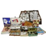 Large collection of paints and accessories for decorating pottery and ceramics