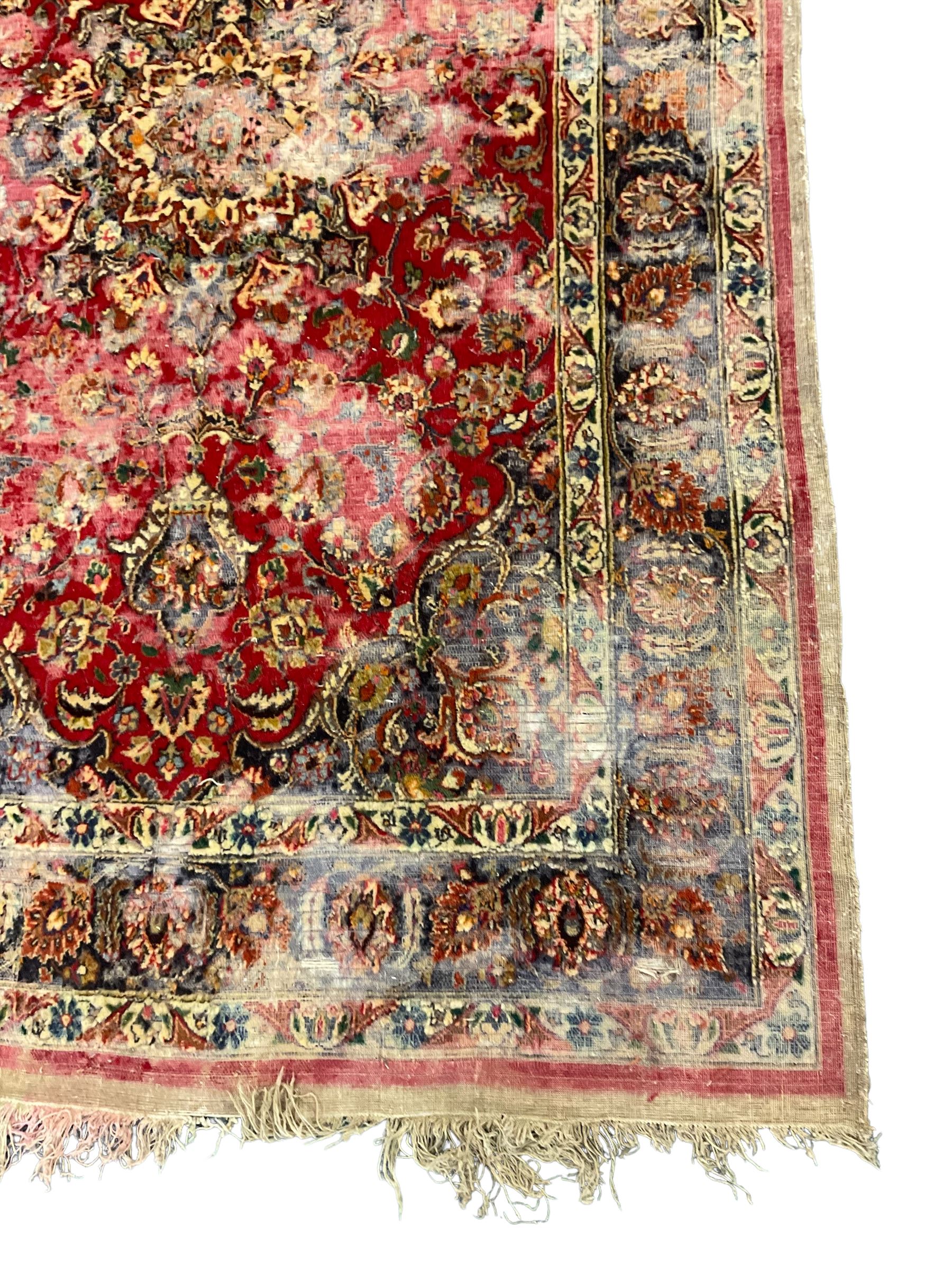 Antique Persian red ground rug - Image 3 of 4