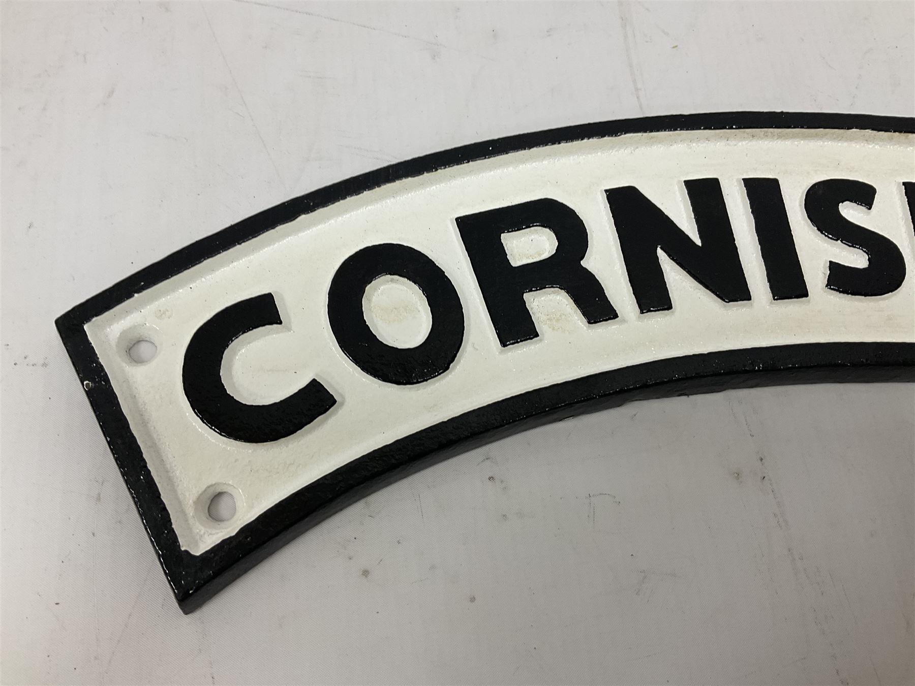 Arched cast iron Cornishman sign - Image 3 of 4