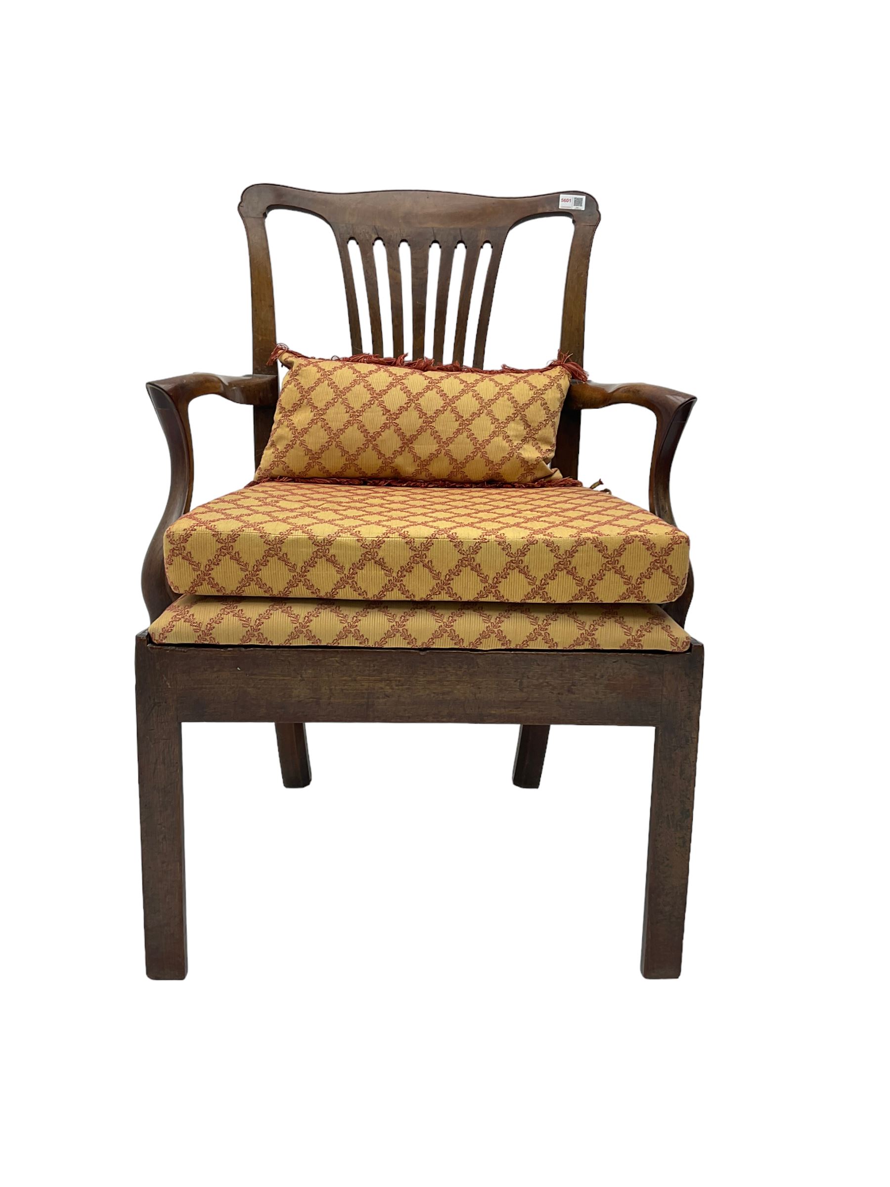 Chippendale design mahogany armchair - Image 2 of 2