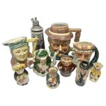 Collection of toby jugs and character jugs