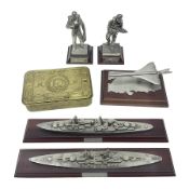 Queen Mary 1914 tin and five pewter figure by English Miniatures