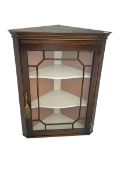 Mahogany astragal glazed corner cabinet