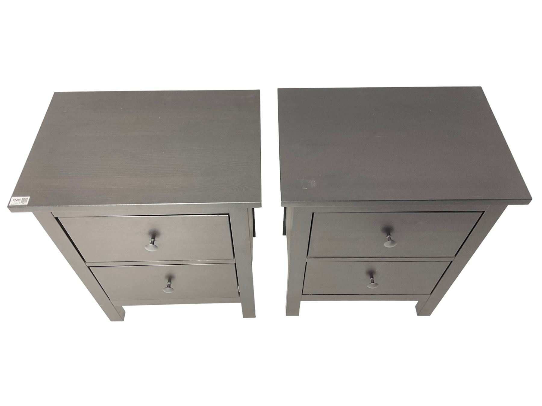 Pair black finish bedside cabinets - Image 5 of 5